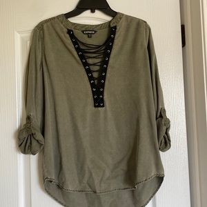 Express Lace Up Blouse